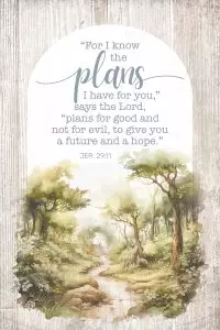 Wall Plaque-Mini Blessings-For I Know The Plans (4" x 6")