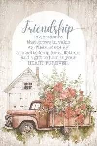 Wall Plaque-Mini Blessings-Friendship Is A Treasure (4" x 6")