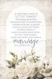 Wall Plaque-Mini Blessings-A Marriage (4" x 6")