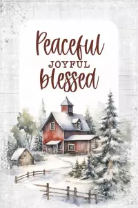 Wall Plaque-Mini Blessings-Peaceful Joyful Blessed (4" x 6")
