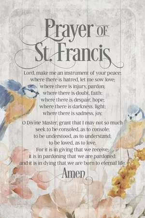 Plaque-Inspirational-Prayer Of St. Francis (6 x 9)