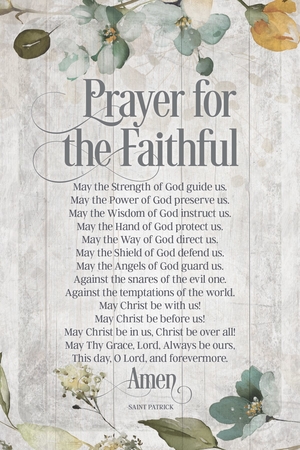 Plaque-Inspirational-Prayer For The Faithful (6 x 9)