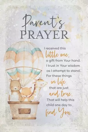 Plaque-Joyful Living-Parent's Prayer (6 x 9)