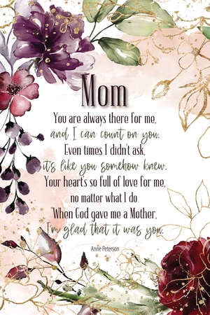 Plaque-Heaven Sent-Mom You Are Always There (6 x 9)
