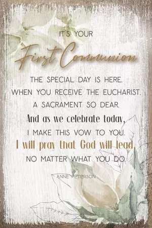 Plaque-Timeless Sentiments-First Communion (6 x 9)