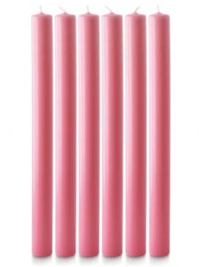12" x 1" Advent Candle Set - Pink - Pack of 6 (Over-Dipped)