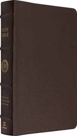 ESV Heirloom Bible, Scriptura Sacra: Personal Size Reference Edition (Calfskin, Mahogany)