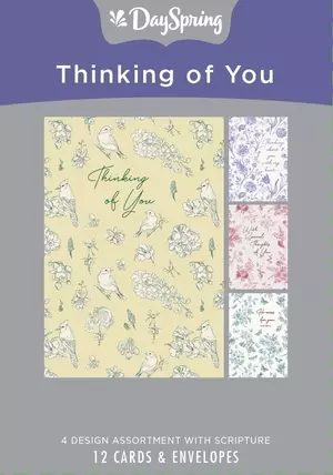 Thinking of You Floral Box of 12 Cards