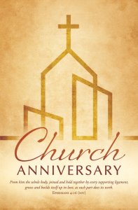 Church Anniversary Bulletin (pack of 100)