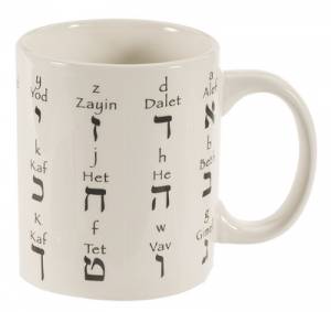 Mug-Hebrew Alphabet w/English (12 oz) (#71178)