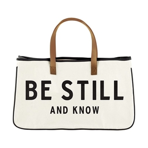 Tote Bag-Be Still And Know (20" X 11")-Canvas