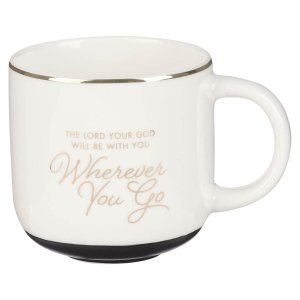 Mug White/Black Wherever You Go Josh. 1:9