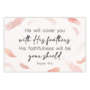 He Will Cover You with His Feathers Pass-it-on Pocket Card - pack of 25