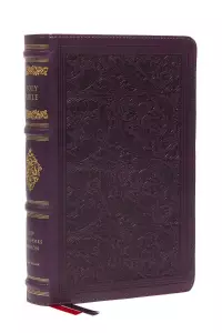 NKJV Large Print Reference Bible, Purple Leathersoft, Red Letter, Comfort Print (Sovereign Collection)