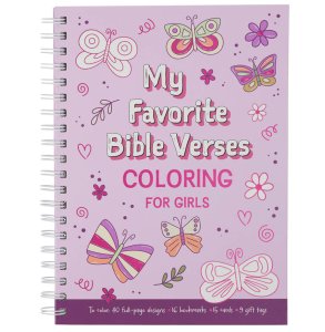 Coloring Book Spiral Favorite Bible Verses for Girls