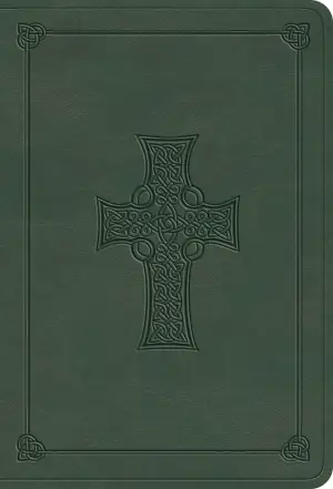 ESV Large Print Value Compact Bible (TruTone, Quiet Forest, Celtic Cross Design)