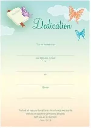 Dedication Certificate - Pack of 10