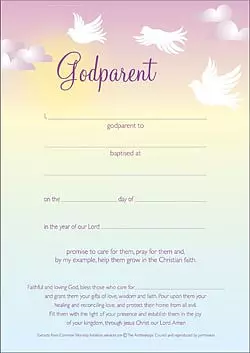 Godparent Certificate (Pack of 10)