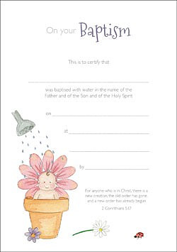 Certificate on Your Baptism Pack of 10