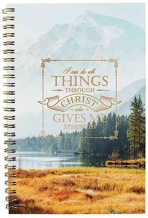 All Things Through Christ Wirebound Notebook