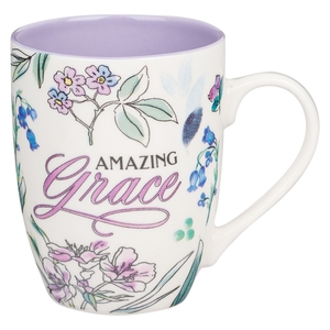Mug Purple Floral Amazing Grace