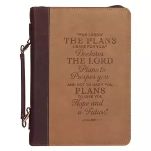 Large Bible Cover Classic Two-tone Plans Jer. 29:11
