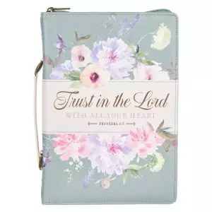 Bible Cover Fashion Teal Trust Prov. 3:5