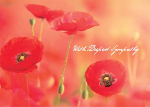 With Deepest Sympathy - Poppies