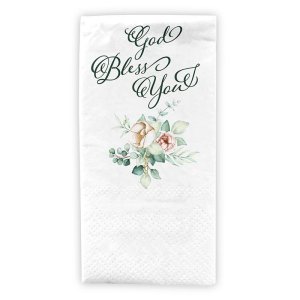 God Bless You Floral Tissues