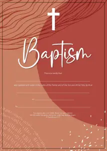 Baptism Certificate - Modern - Adult
