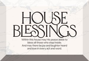 Glass Plaque-House Blessings (6 x 4)
