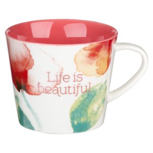 Mug Coral Poppies Beautiful