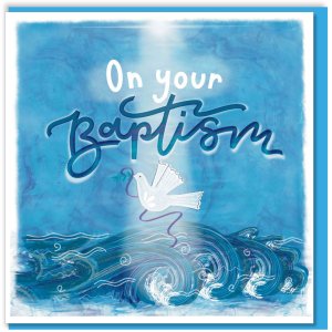 Dove & Cross Baptism Card