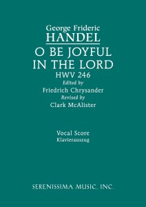O be joyful in the Lord, HWV 246: Vocal score