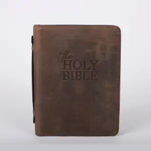 Bible Cover Holy Bible Buffalo Leather Large
