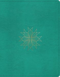 ESV Single Column Journaling Bible (TruTone, Teal, Resplendent Cross Design)