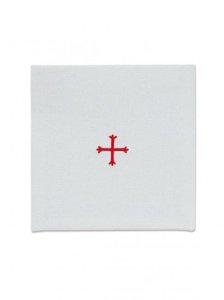 6" x 6" Chalice Pall Red Cross Design
