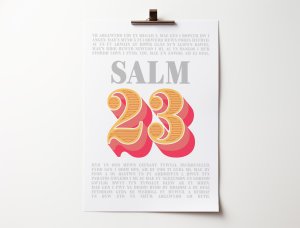 Welsh - The Lord Is My Shepherd - Psalm 23 - A4 Print