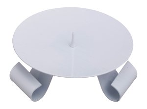 White Iron Candle Holder D 11.5 cm