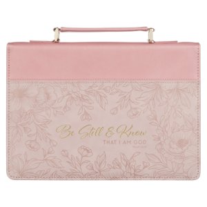 Bible Cover Fashion Two-tone Pink Be Still & Know Ps. 46:10