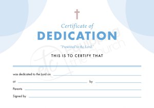 ETC Dedication Certificate A4 Landscape (pack of 10)