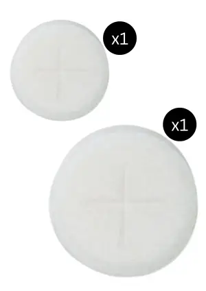 500 Peoples (1 1/8") & 50 Priests (2.75") Communion Wafers
