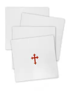 NEW Set of 4 Poly Cotton with Red Cross