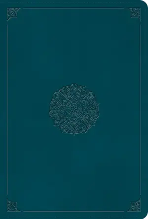 ESV Giant Print Thinline Bible, Red Letter (TruTone, Deep Teal, Emblem Design)