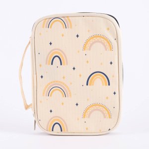 Rainbow Canvas Bible Cover - Medium