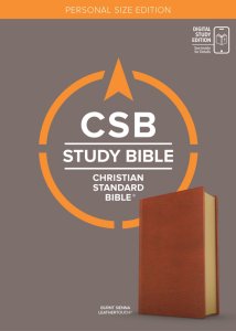 CSB Study Bible, Personal Size, Digital Study Edition, Burnt Sienna LeatherTouch
