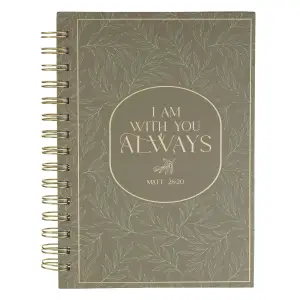 Journal Spiral Green I Am With You Always Matt. 28:20
