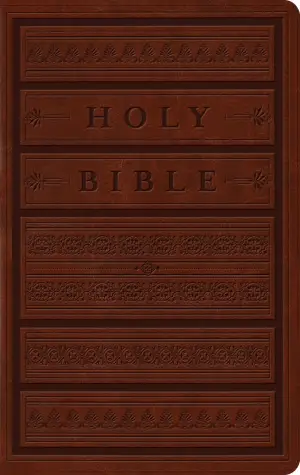 ESV Giant Print Personal Size Bible, Red Letter (TruTone, Brown, Engraved Mantel Design)