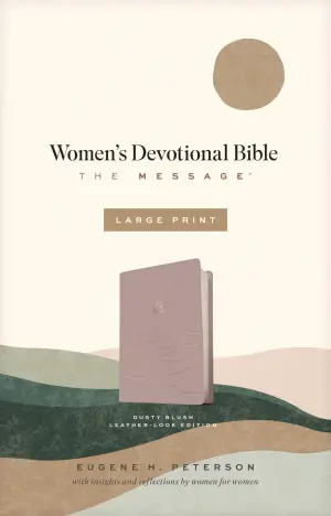 Message Women's Devotional Bible Large Print (Leather-Look, Dusty Blush)