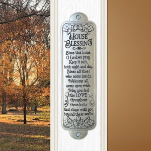 Blessing Wall Plaque-House Blessing (Silver) (1.5" x 6")